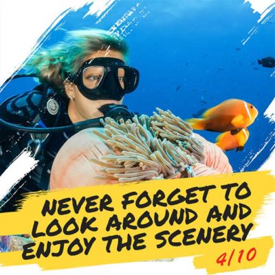 diver's decalogue. diving rules 4