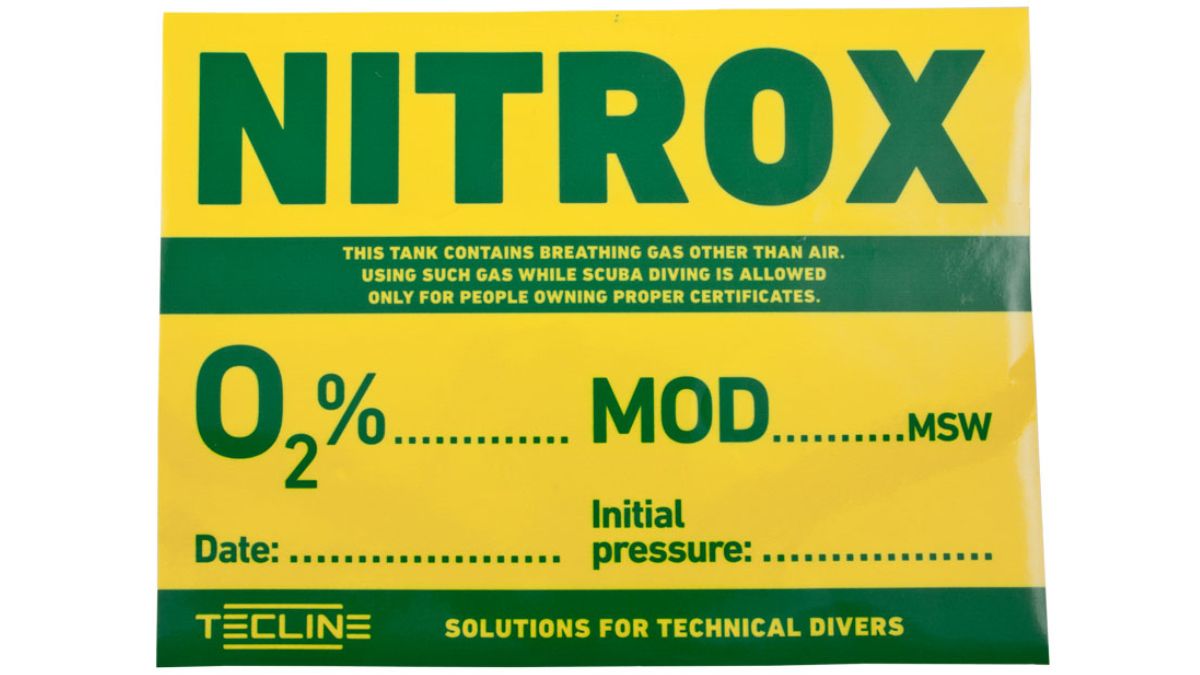 every enriched air tank must carry specific information clearly visible