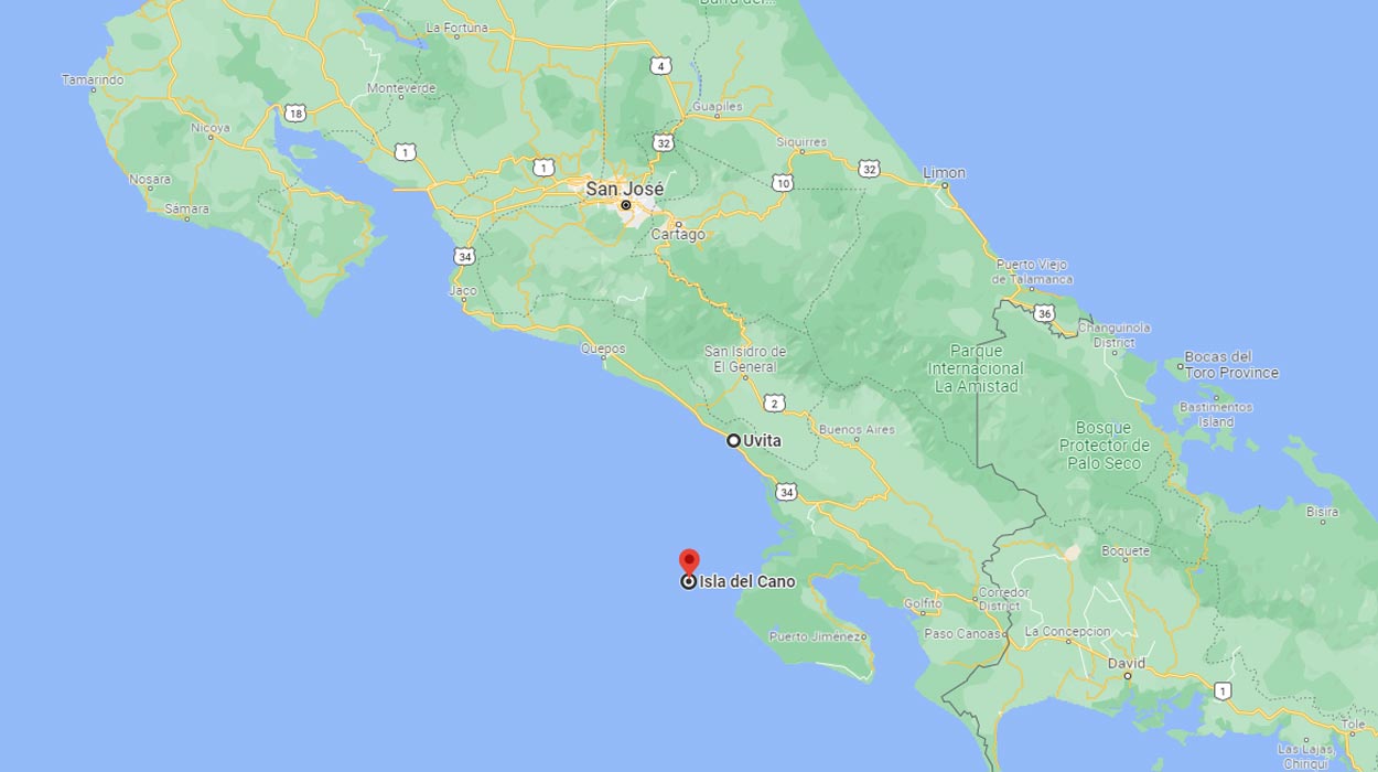 gdzie dokładnie jest isla del cano w kostaryce