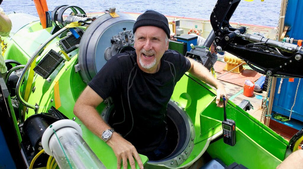 James Cameron w Deepsea Challenger