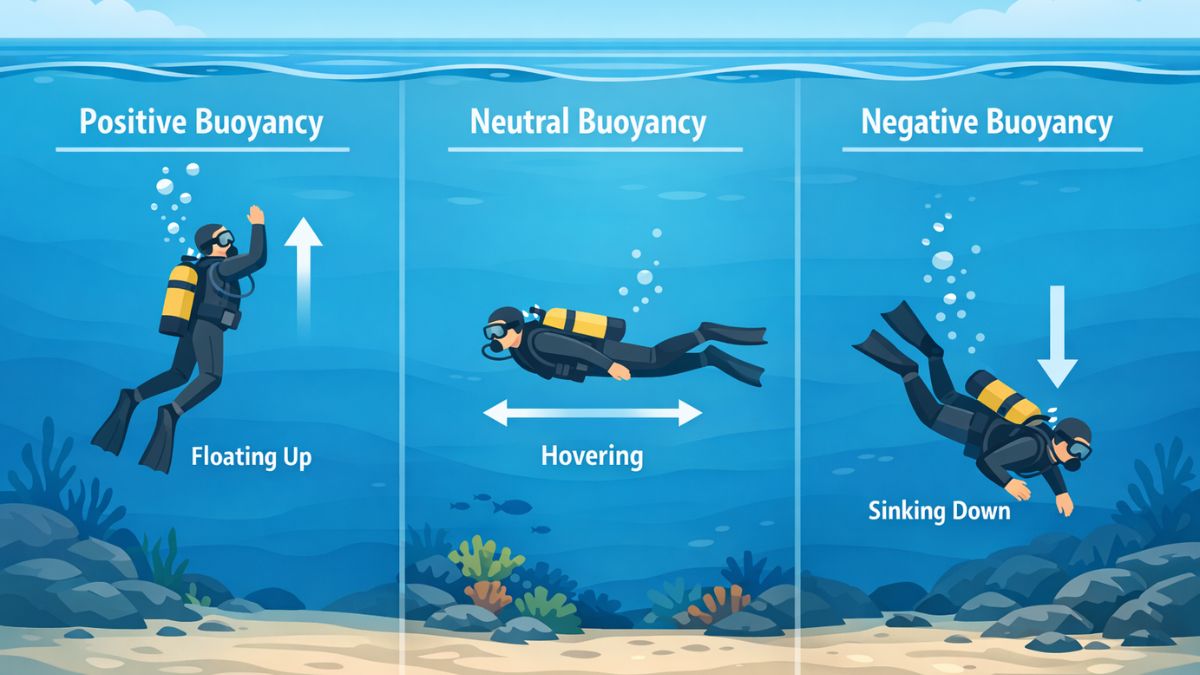 Neutral Buoyancy in Scuba Diving: How to Finally Get It Right » Costa Rica Divers The difference between positive, neutral, and negative buoyancy